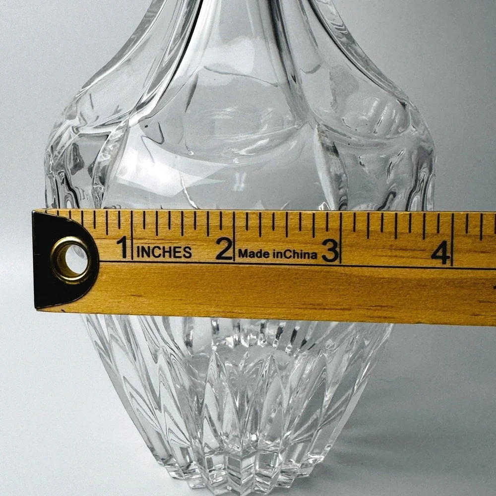Vintage Cut Crystal Decanter Glass Stopper Whiskey Liquor Barware over 12